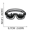 Red 3D Embroidered Iron-On Patches for Clothing & Crafts