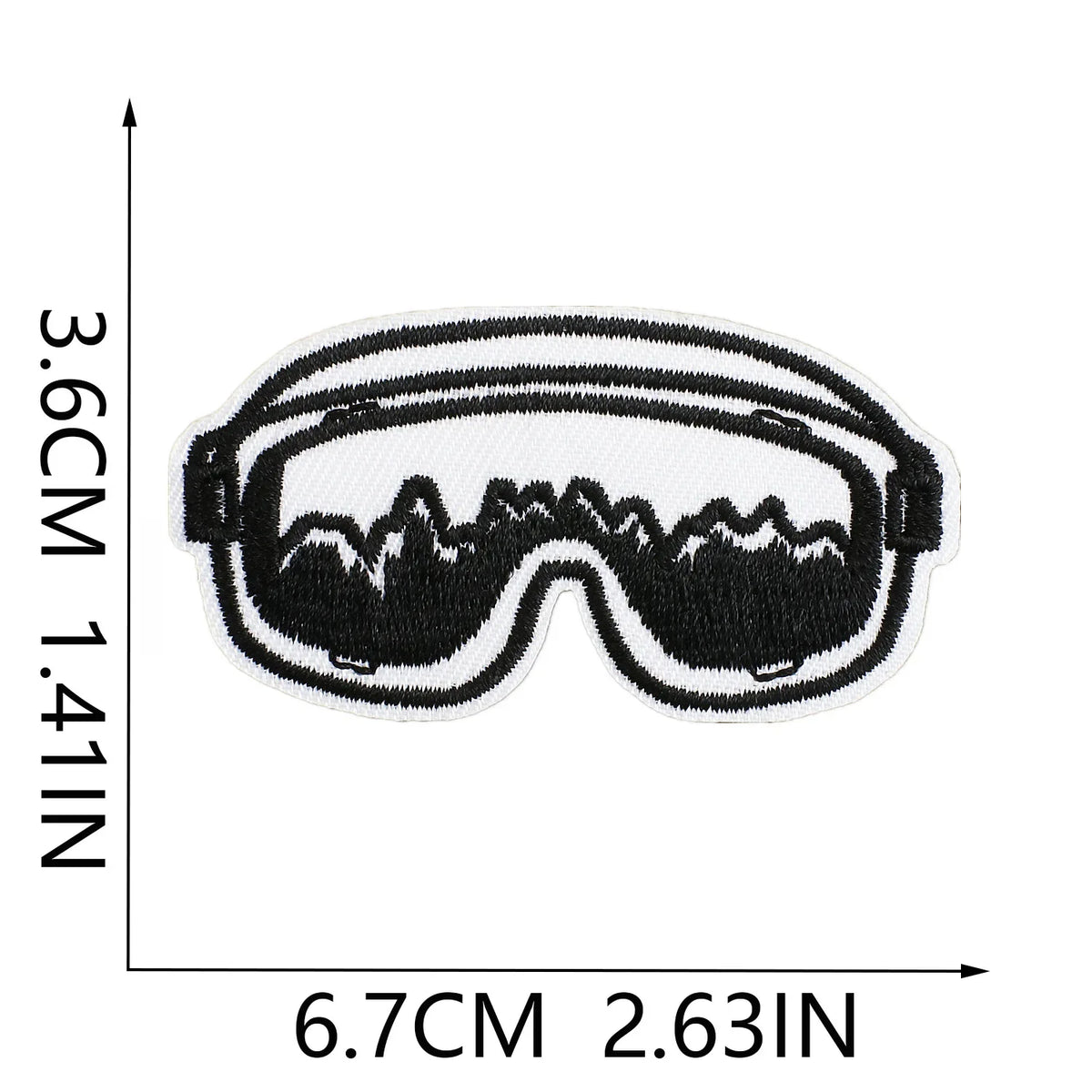 Red 3D Embroidered Iron-On Patches for Clothing & Crafts