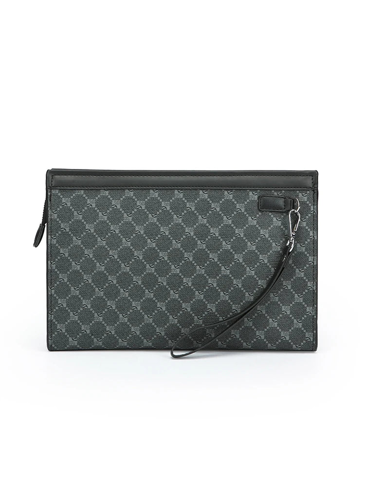 Men's PU Leather Tablet Clutch Bag with Zipper