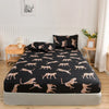 Non-Slip Fitted Sheet with Elastic Edges – Geometric Print, Soft Cotton Feel