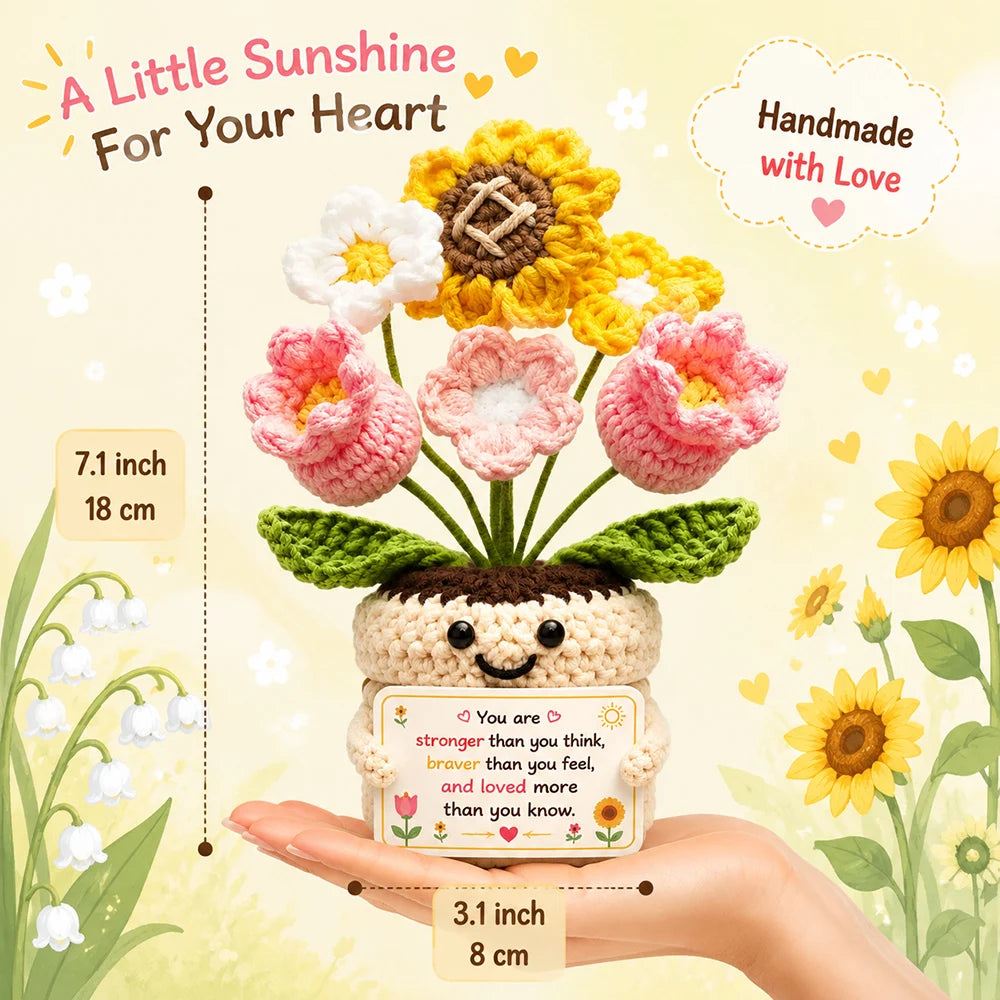 Handmade Crochet Amigurumi Doll with Love and Encouragement