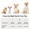 A comparison chart showing sizes for dog blankets based on pet weight for small, medium, and large dogs.