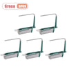 Green adjustable over-sink dish drying rack with five pieces for kitchen organization