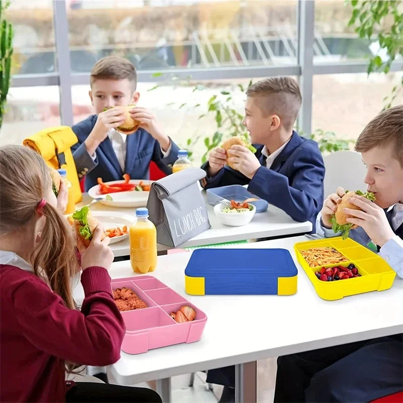 6-Compartment Bento Lunch Box with Utensils