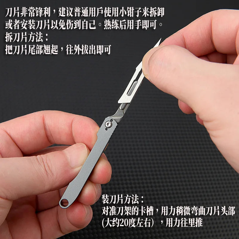 Compact Folding Utility Knife with Replaceable Blades