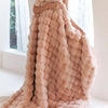 3D Bubble Faux Fur Throw Blanket