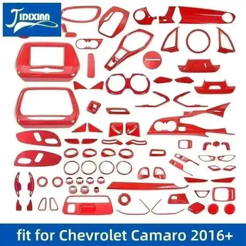 Red Interior & Exterior Trim Kit for Chevrolet Camaro (2016-2024)
