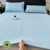 Ice Silk Cooling Bed Pad with Pillowcases – Breathable & Soft Summer Bed Mat