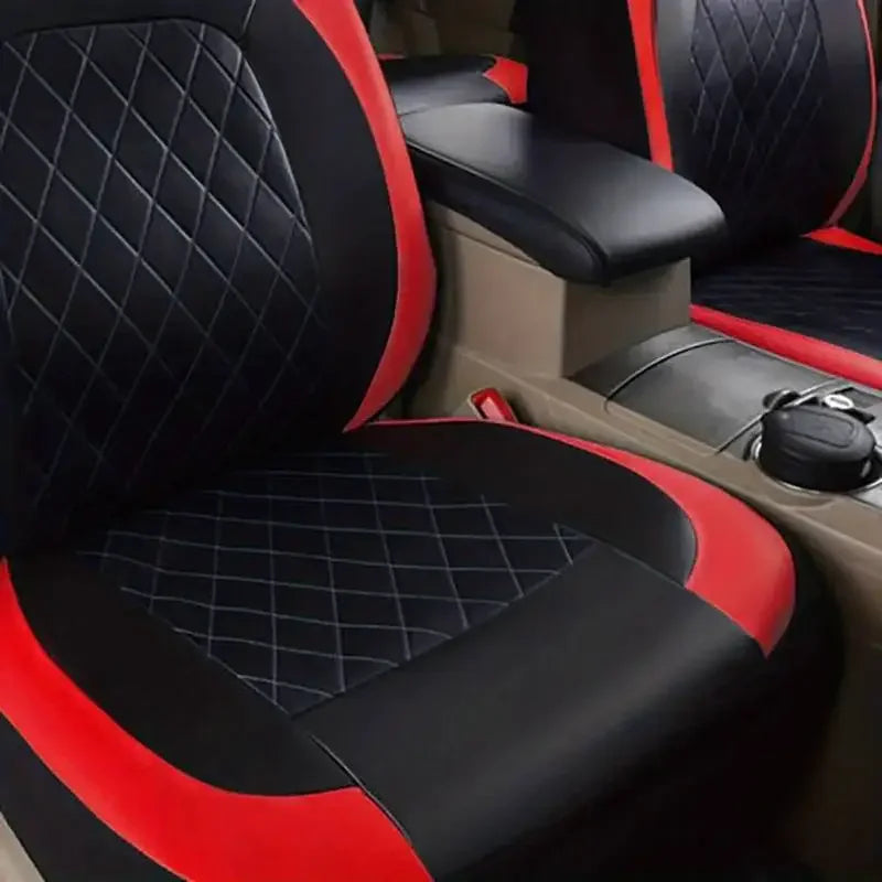 Premium PU Leather Car Seat Cover Set – Full Protection for Sedans, SUVs & Trucks