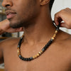 Tiger's Eye & Lava Stone Beaded Necklace