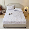 Floral 100% Cotton Fitted Sheet with Elastic Edges