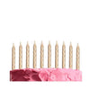 Spiral Birthday Cake Candles, Set of 6 Long Thin Decorative Candles for Cakes and Desserts