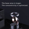 A metallic spinning top levitating on a dark marble surface, demonstrating stability and increased concentration.