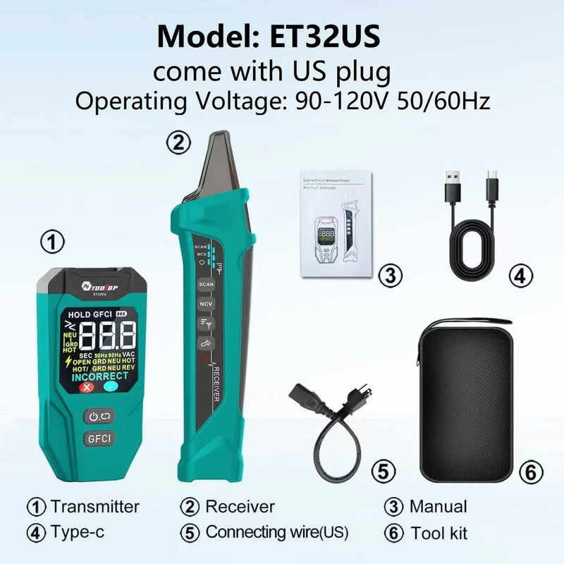 Smart Circuit Breaker Finder & Outlet Tester