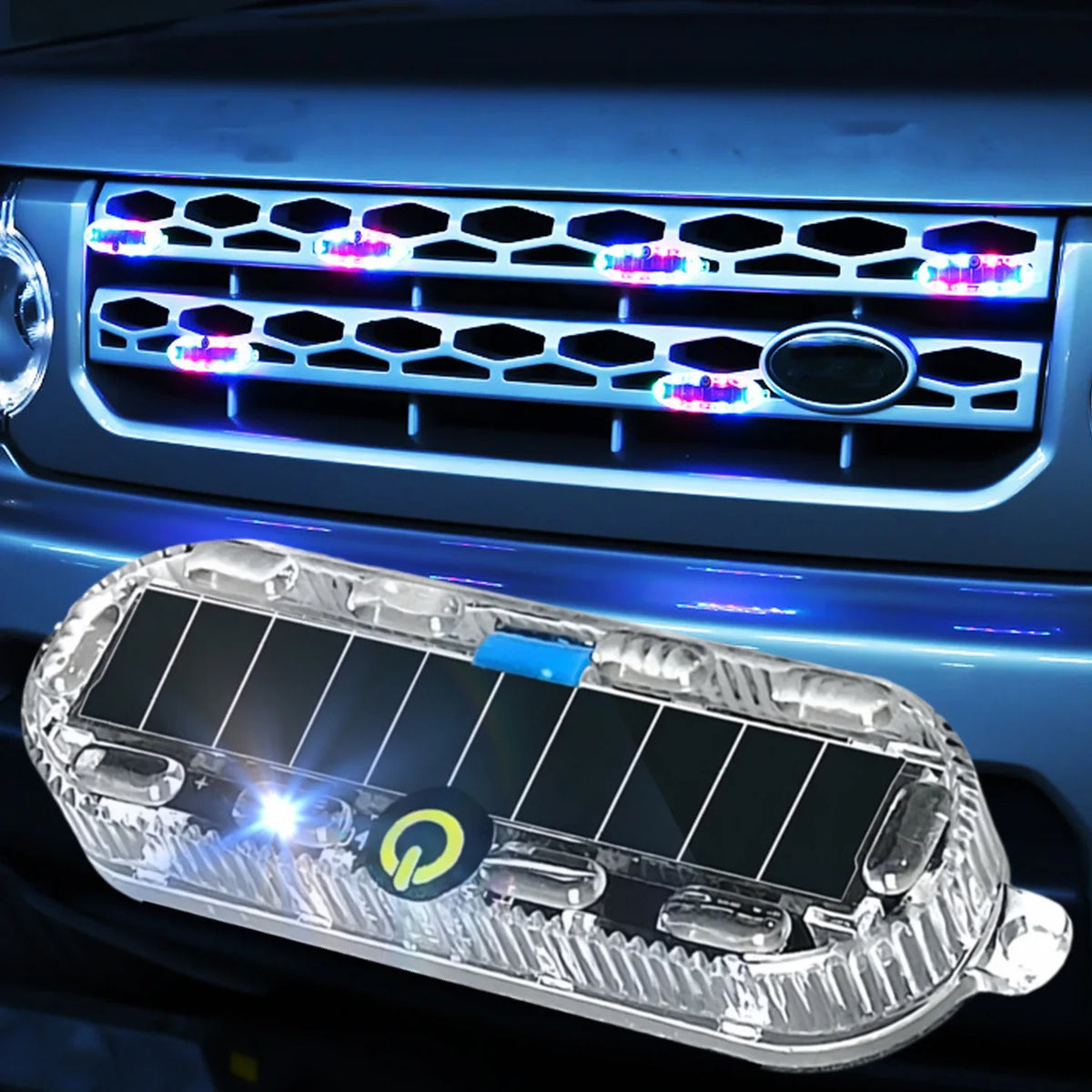 Solar Powered LED Anti-Collision Strobe Light for Vehicles