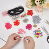 Complete Acrylic Bead Keychain Making Kit with Heart Beads & Rings