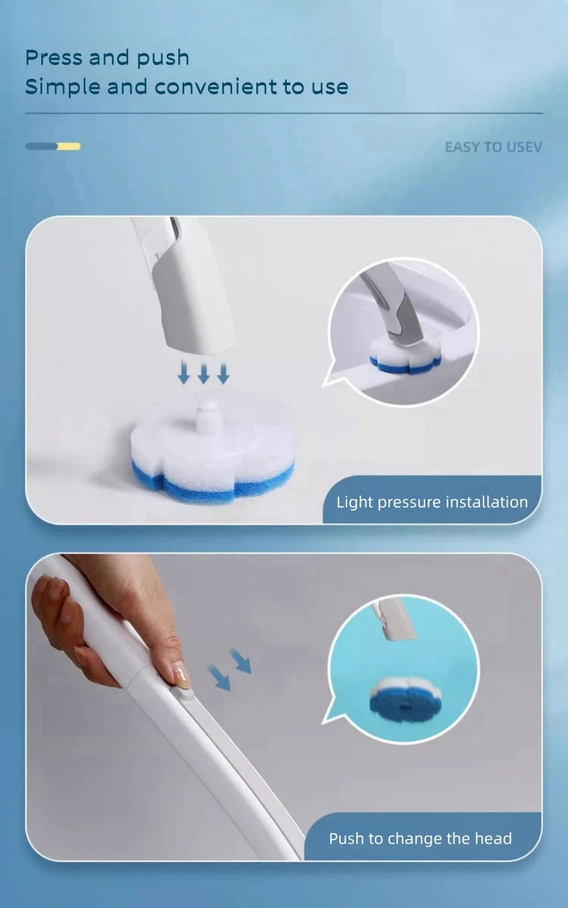 Disposable Toilet Brush Set with Replaceable Heads