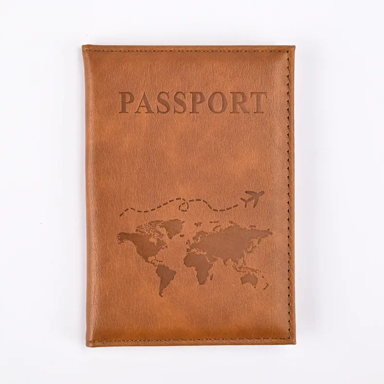Cute Pink Leather Passport Holder with Card Slots