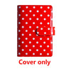 Red polka dot PU leather binder wallet with cash envelopes and card holder