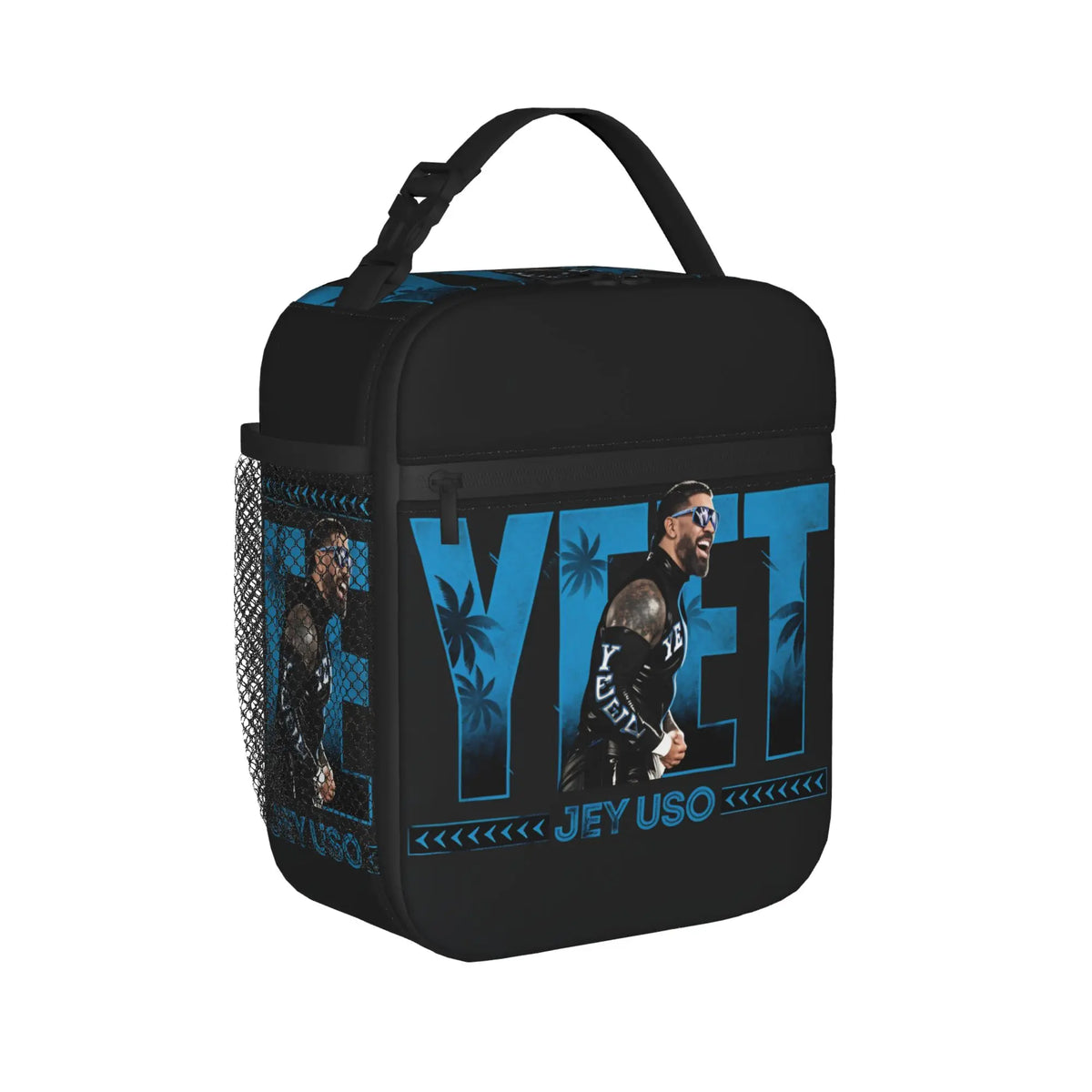 Vintage Wrestling Print Insulated Lunch Tote Bag