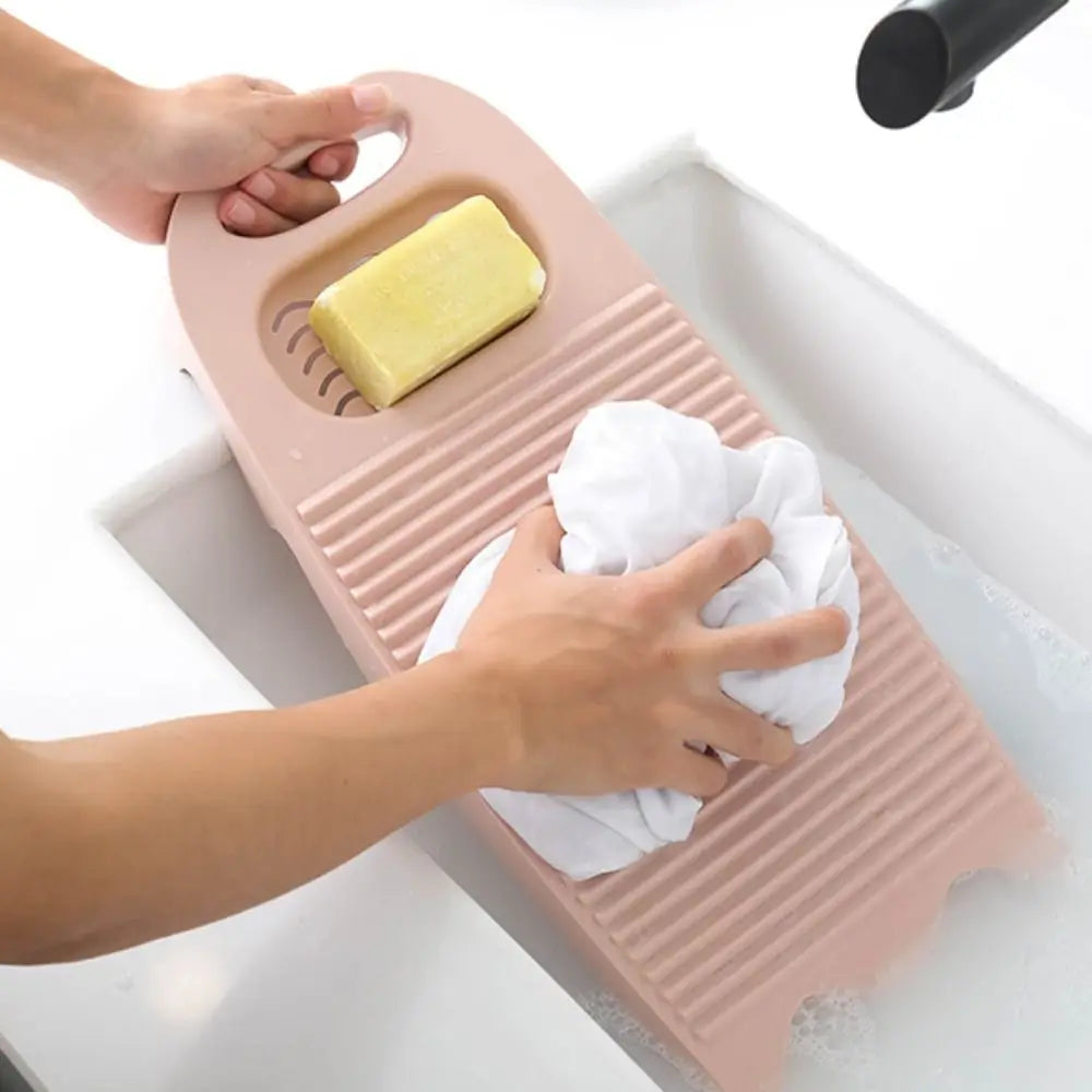 Durable Plastic Washboard with Integrated Soap Trough