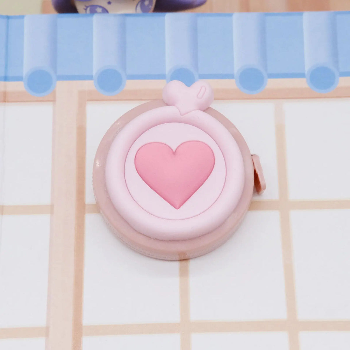 Pastel Heart-Shaped Retractable Tape Measure