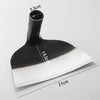 A black stainless steel garden hoe with a 3.3cm opening and a 1.45cm blade, shown against a white background.