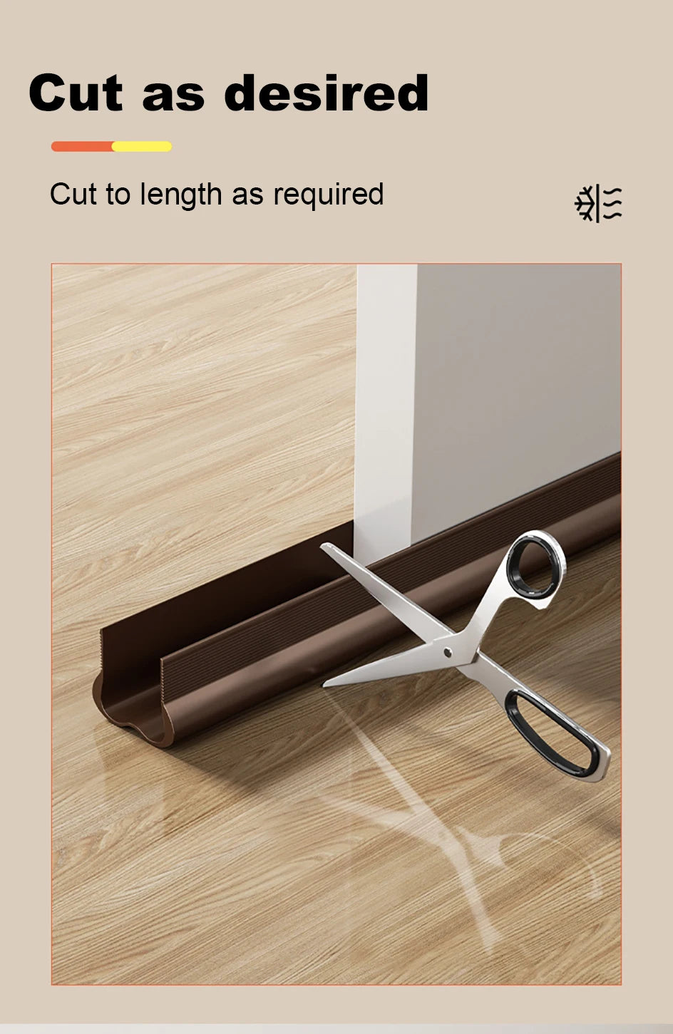Flexible Door Draft Stopper with Soundproofing Seal