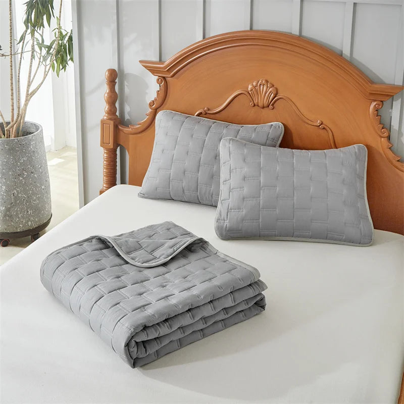 Lightweight All-Season Quilted Bedding Set with Pillow Shams