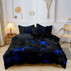 Geometric Grid Print Duvet Cover Set with Pillowcases