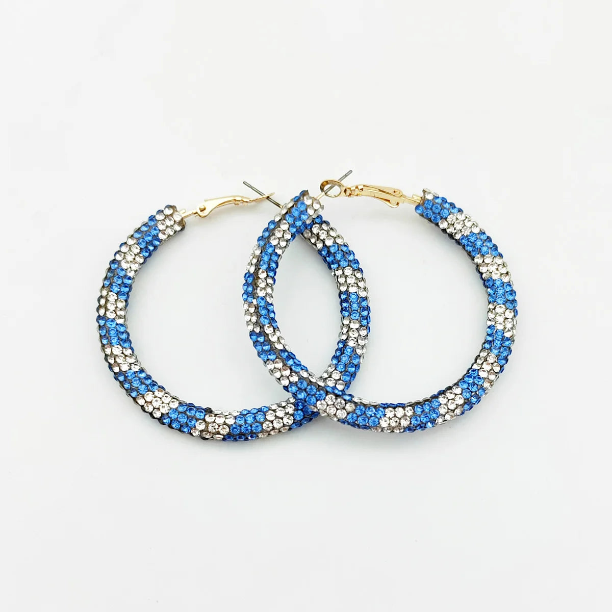 Rainbow Crystal Hoop Earrings