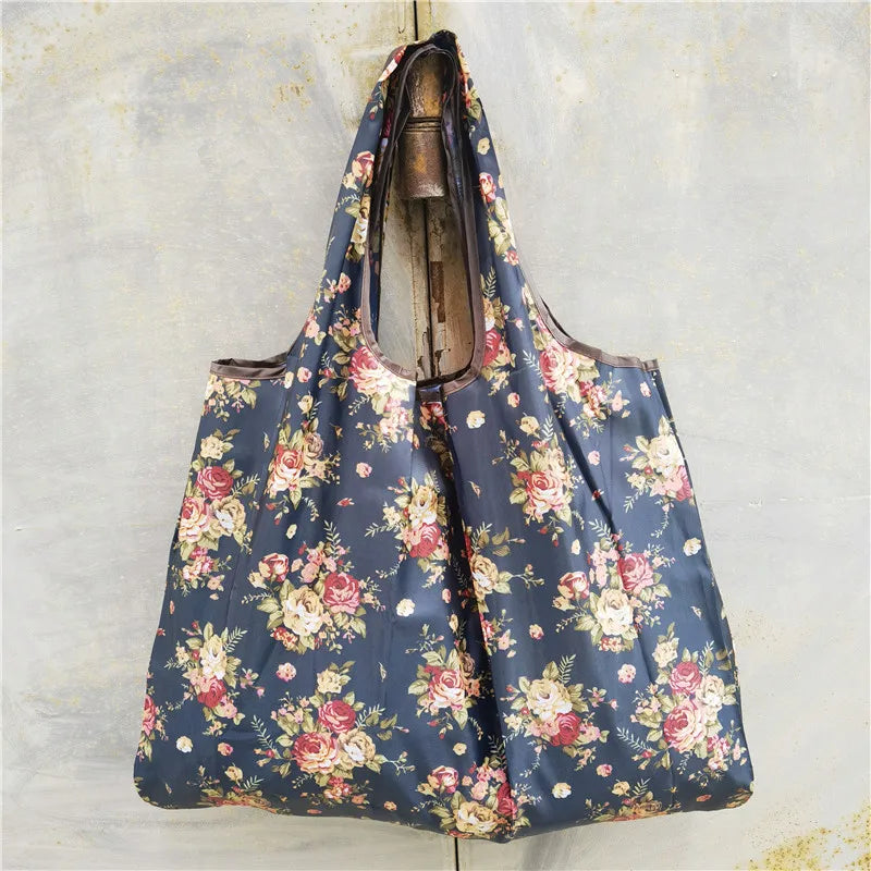 Foldable Eco-Friendly Shopping Bag with Cartoon Print