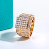 Men's 14K Gold Plated Moissanite Statement Ring