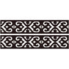 Black decorative border pattern made of acrylic mirror wall stickers