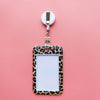 Leopard Print ID Card Holder with Detachable Lanyard