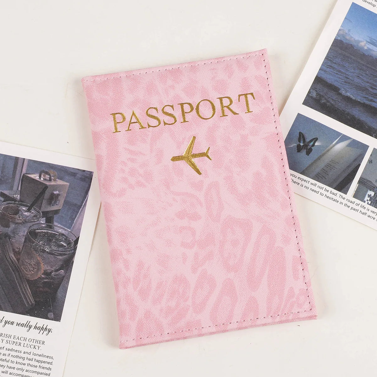 Leopard Print Passport Holder with Card Slots