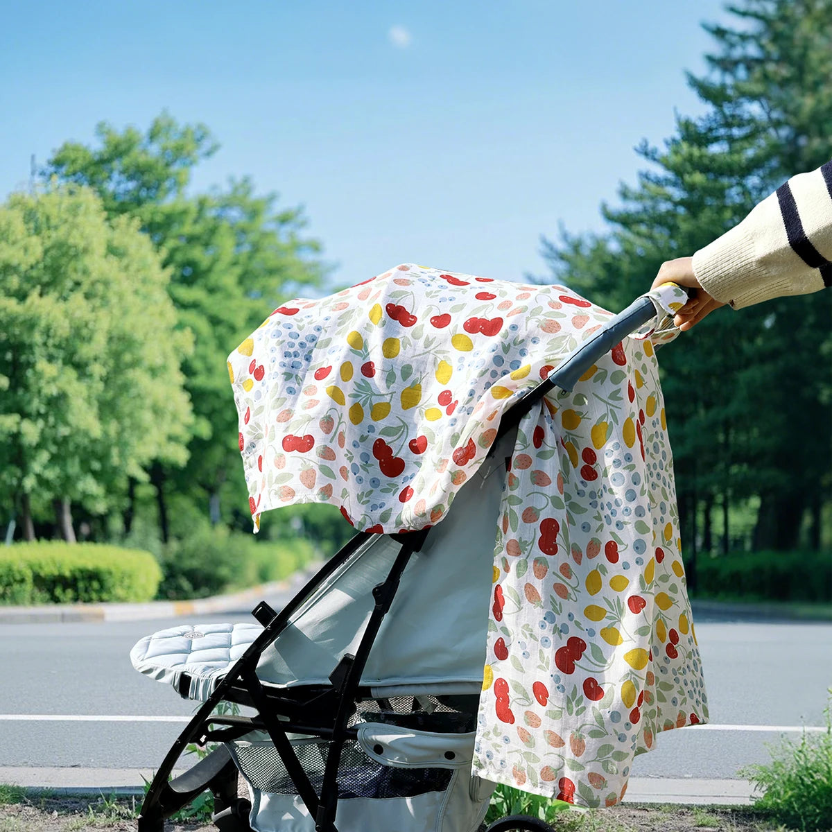 Breathable Baby Car Seat Cover & Sunshade Canopy