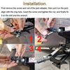 Step-by-step installation guide showing how to attach a chrome vanadium scissor jack adapter to a drill or impact driver.