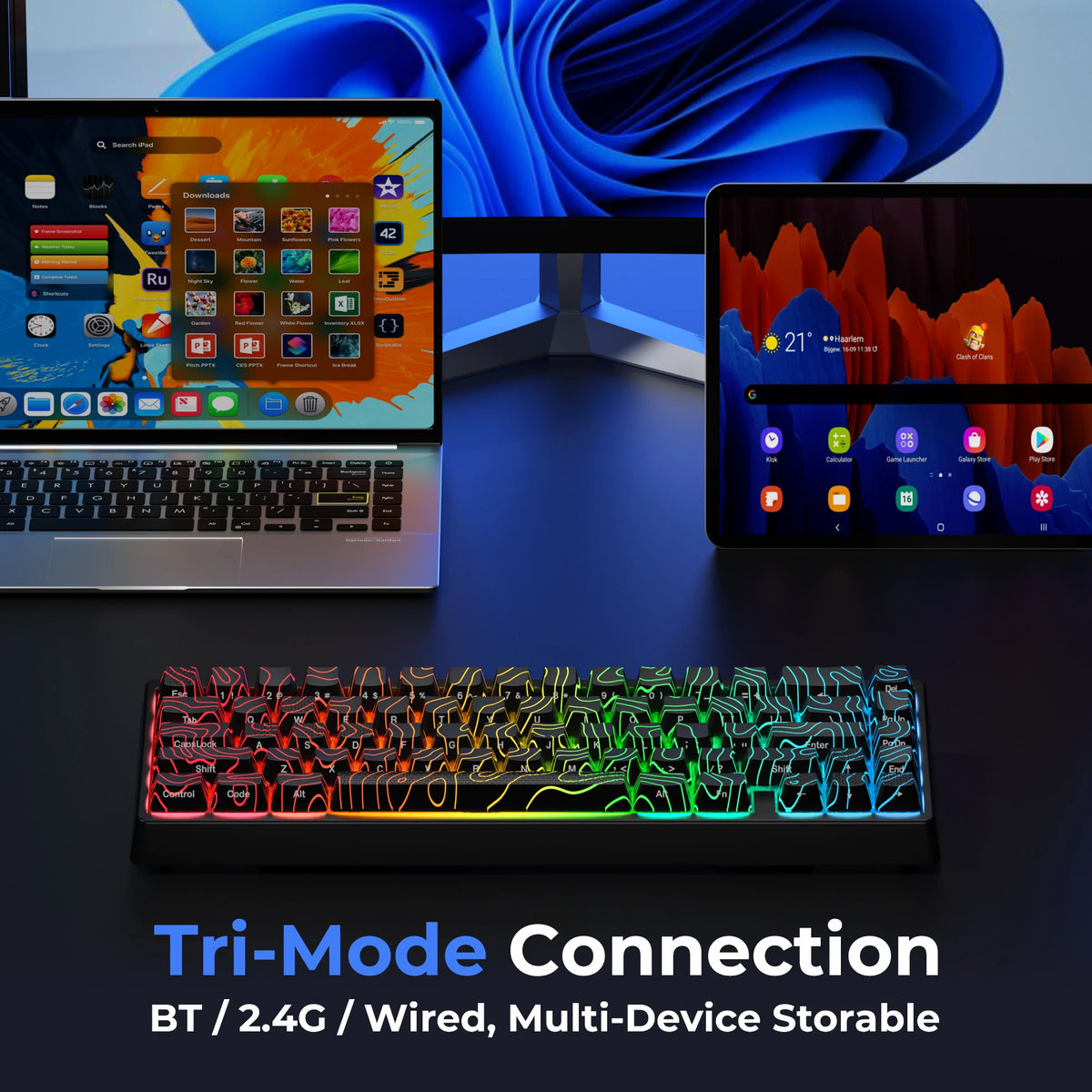 JadeStone 67-Key Wireless Mechanical Keyboard with IMD-Tech Keycaps