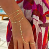 Colorful CZ Link Chain Bracelet