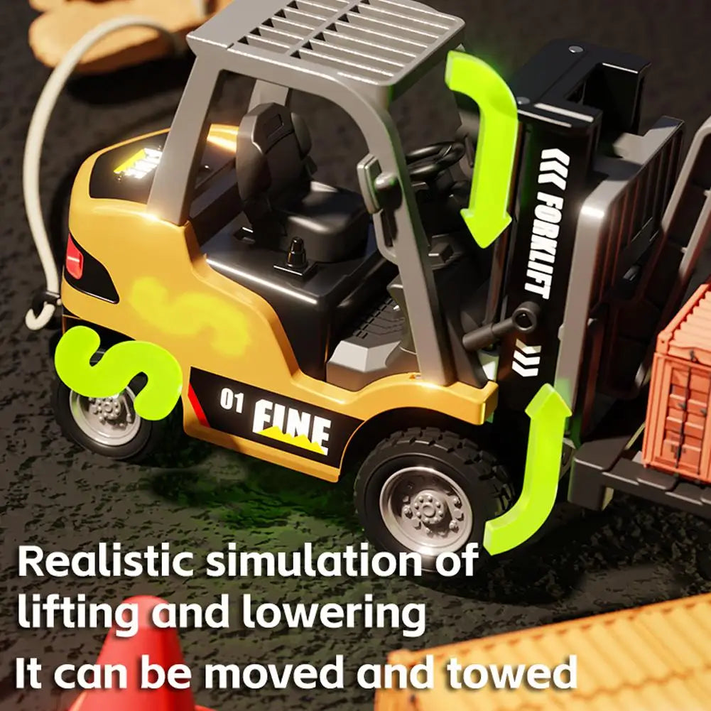 1:64 Scale Remote Control Forklift with Bluetooth and Realistic Lifting