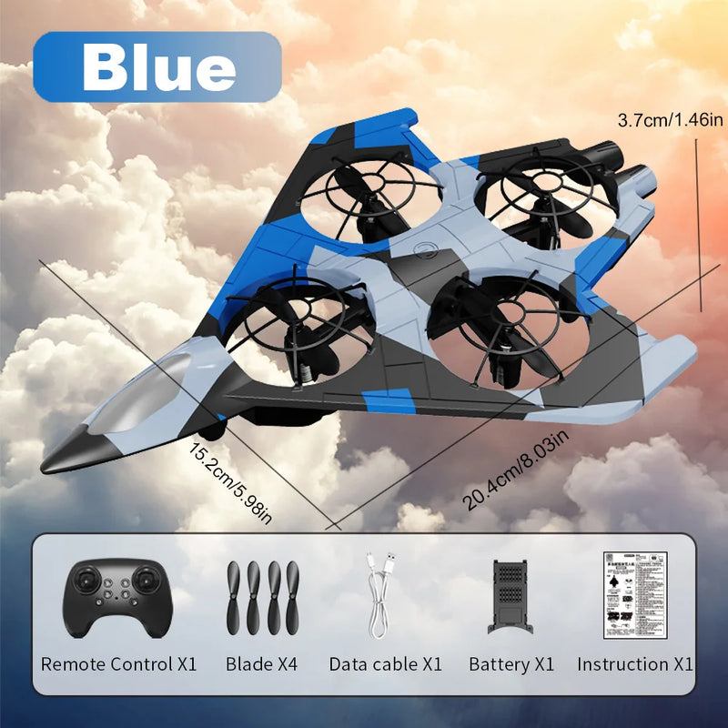 RC Stunt Fighter Airplane with Auto-Hover