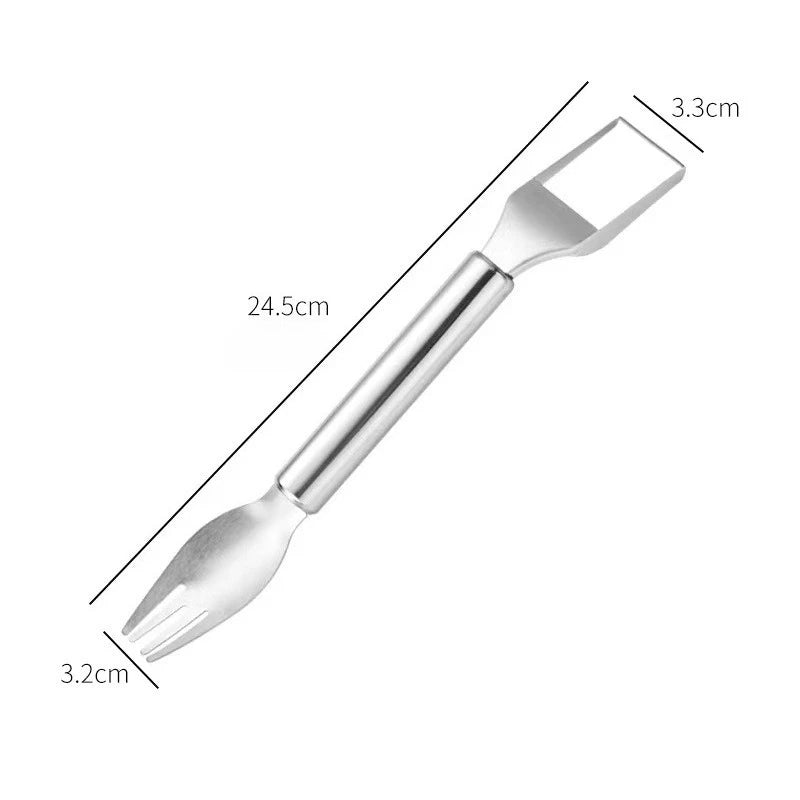 2-in-1 Stainless Steel Watermelon Cutter and Fork