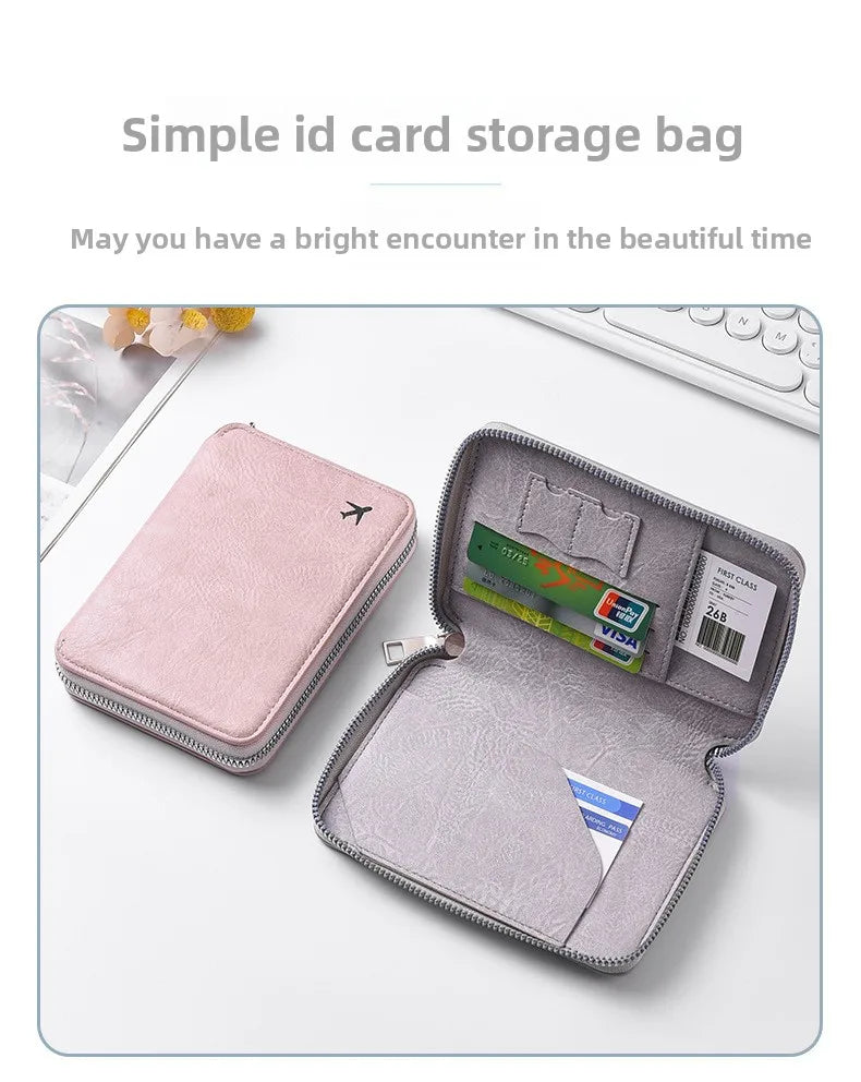 RFID Blocking Travel Passport Holder and Document Organizer