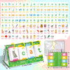 A set of word builder flash cards featuring letters and words for a game for kids