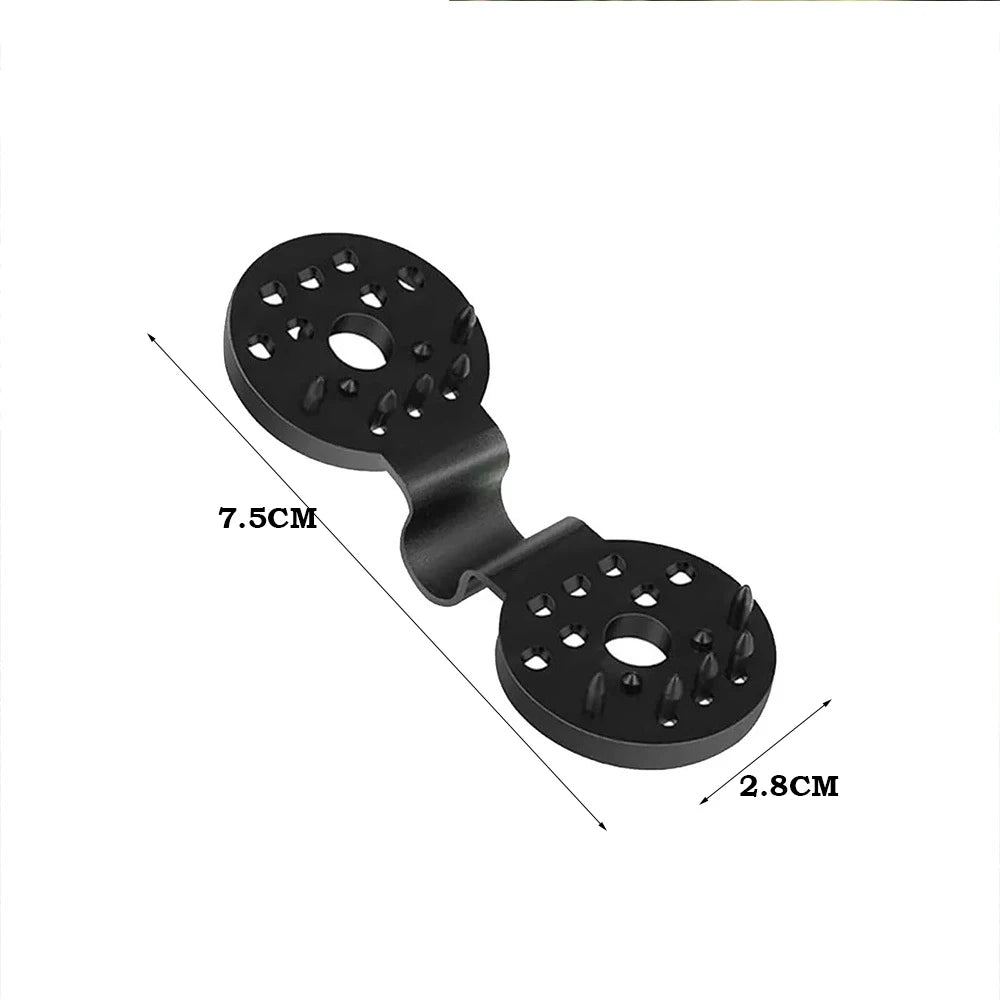 Black shade cloth clips used for securing greenhouse netting and outdoor fabric.
