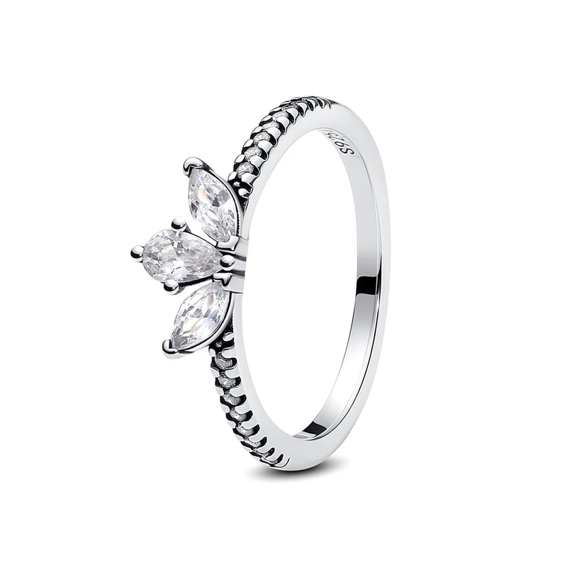 Sterling Silver Heart Ring with Cubic Zirconia