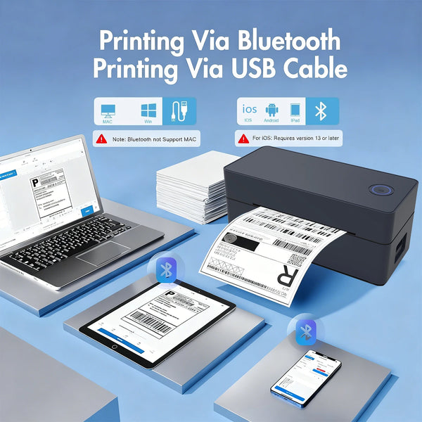 Compact Bluetooth Thermal Label Printer