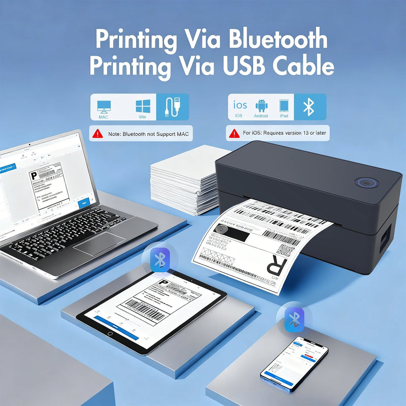 Compact Bluetooth Thermal Label Printer