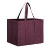 Reusable Non-Woven Grocery Tote Bags, 6-Pack Foldable Shopping Bags with Long Handles
